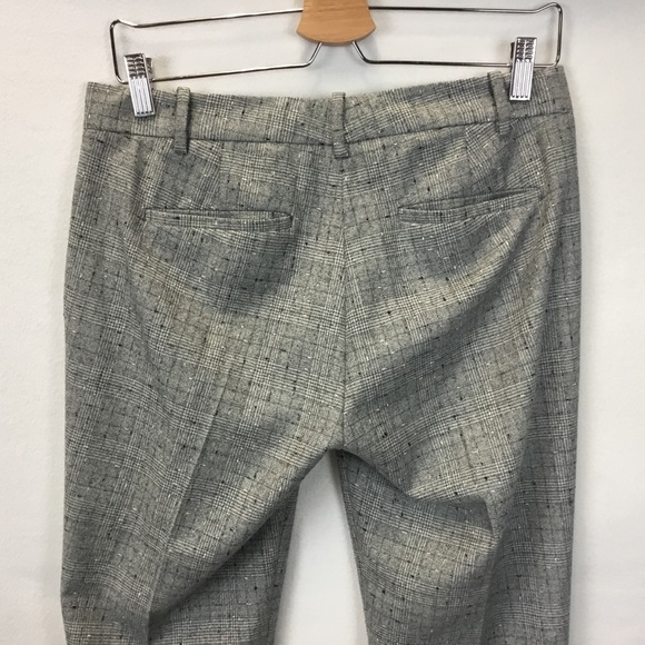 Theory Izelle Flannel Plaid Cropped Wool Pant Career Wear Academia Size 4 - Picture 4 of 10